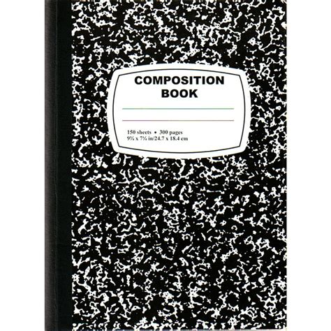 wide ruled composition notebook